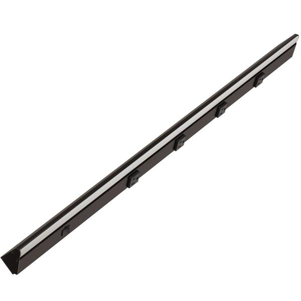 36.5" 12 watt 120 volt Cool White Black LED Lighted Power Strip